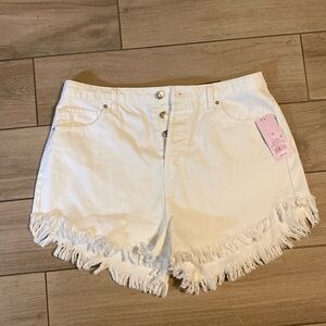 Brand New White High Rise Shorts